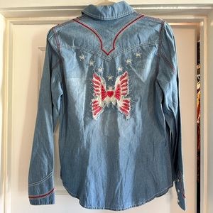 Double D Ranch Butterfly Pearl Snap